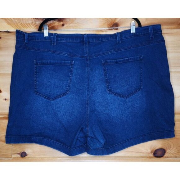 Gloria Vanderbilt Amanda Shorts Blue Denim Pockets Zip Stretch Size 24W - Picture 10 of 10
